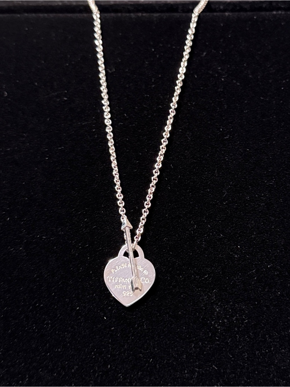 Tiffany & Co. Sterling Silver Heart Pendant with Arrow Charm - Silver